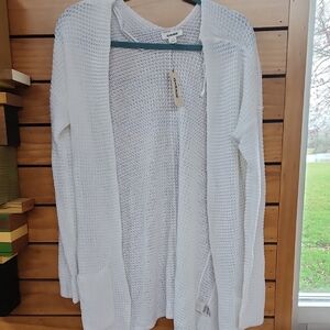 Garage Women's White Open-Front Sweater
